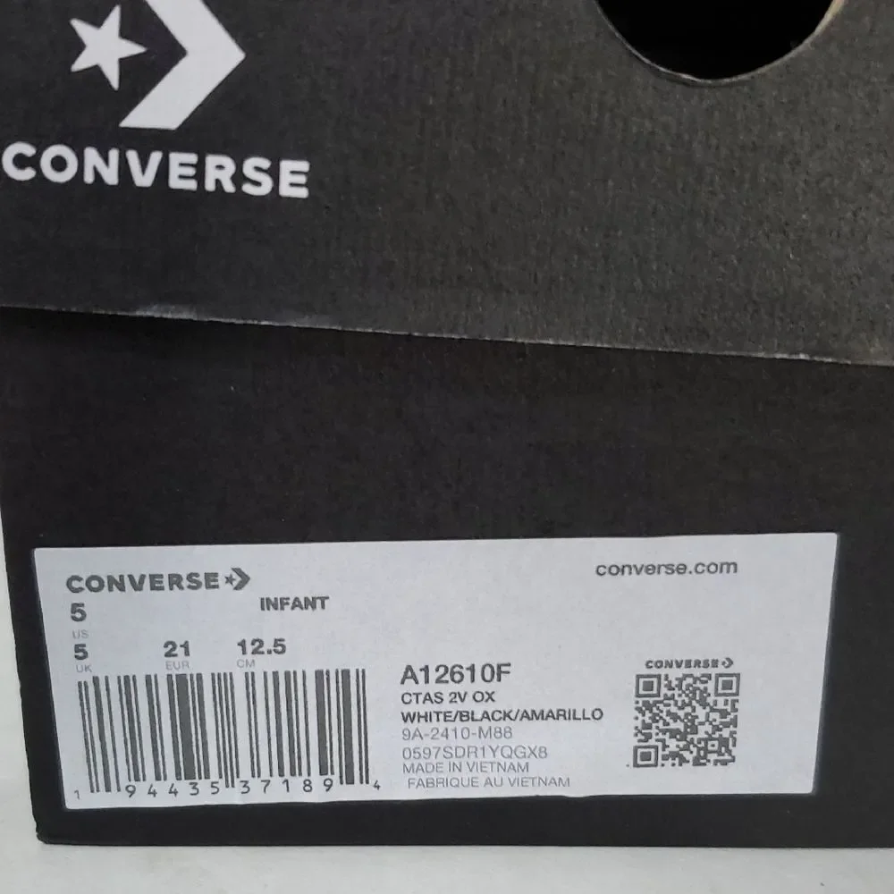 Converse CTAS 2V Ox Construction Sneakers Infant Size 5 NIB